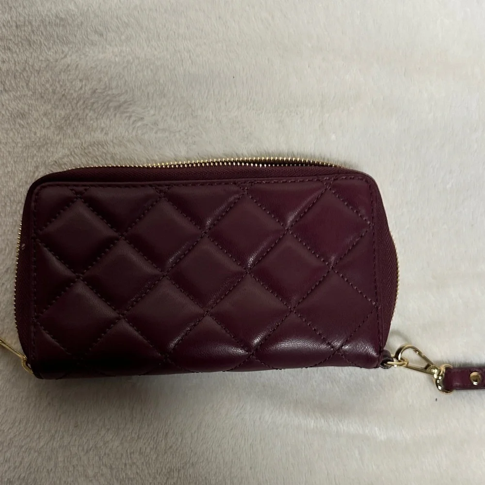 Michael Kors Plum Quilted Wristlet/ wallet